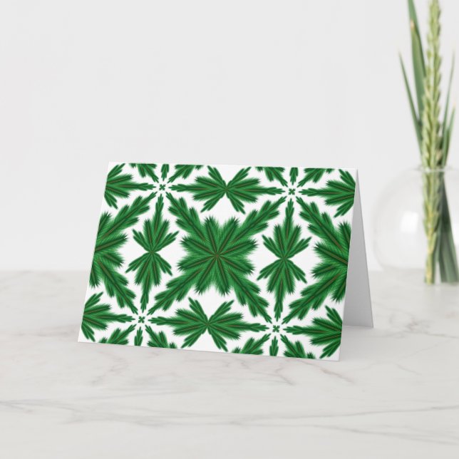 Pine Mandala Greeting Card (Front)