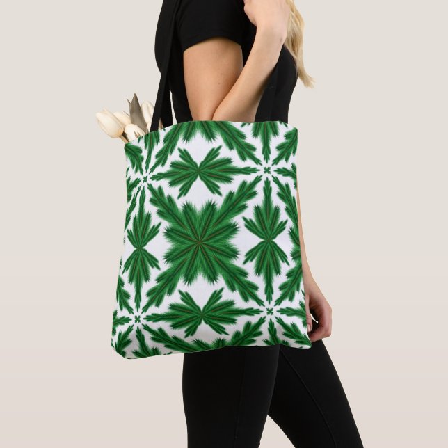 Pine Mandala Shoulder Tote (2 Sizes) Bag (Close Up)