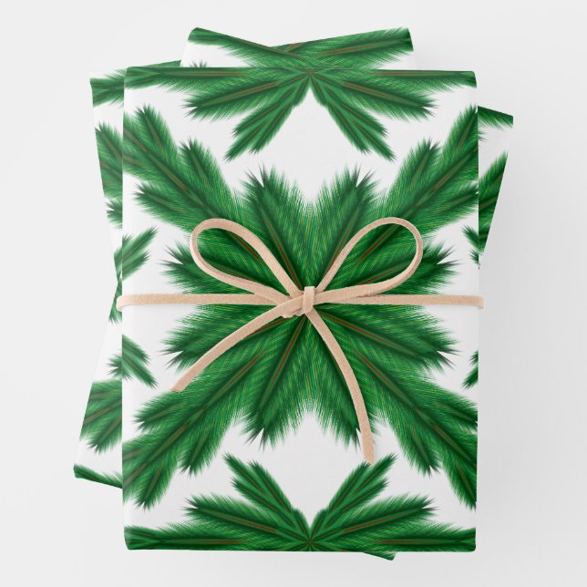 Pine Mandala Wrapping Paper (In situ)