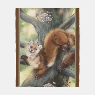 Pine Marten Fleece Blanket