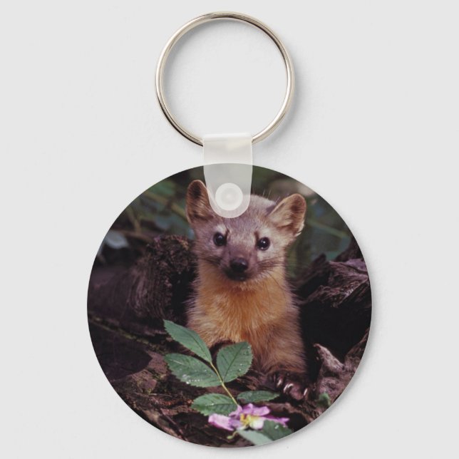 Pine Marten Keychain (Front)