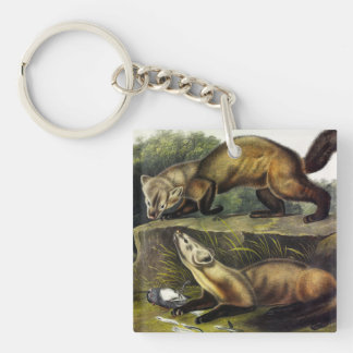 Pine Marten (Mustela Martes) American Marten Keychain