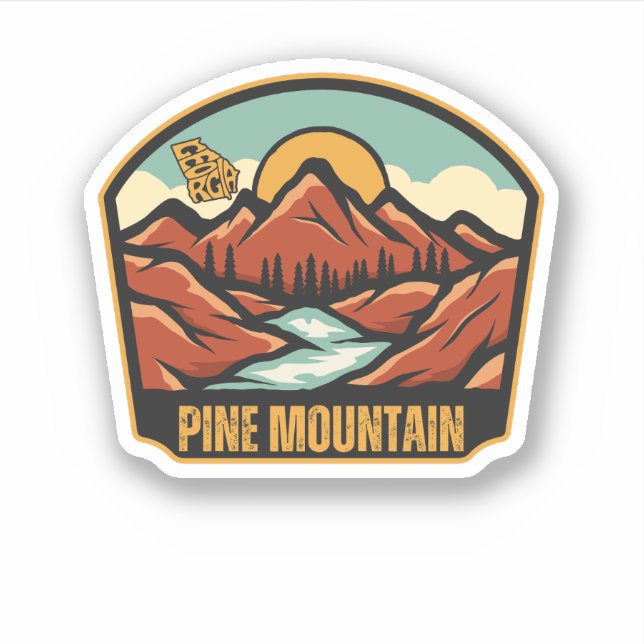 Pine Mountain, Georgia Sticker (Front)