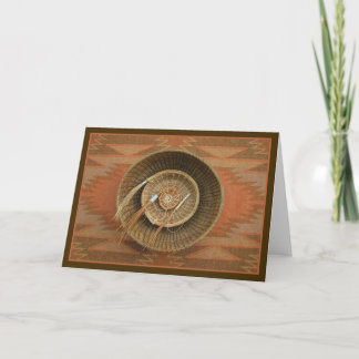 Pine-Needle Basketry Greeting Card