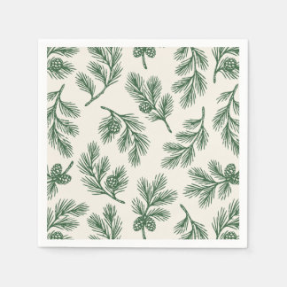 Pine Needle Lane - Pinecone Pattern  Napkins