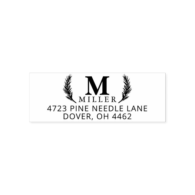 Pine Needle Lane Self-inking Stamp (Design)