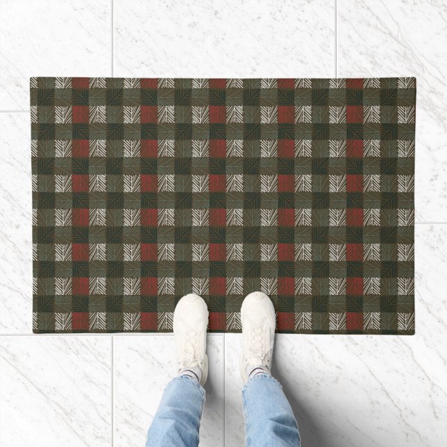 Pine Needle Plaid Doormat (Indoor)