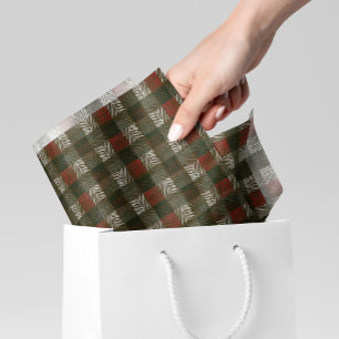Pine Needle Plaid Tissue Paper
