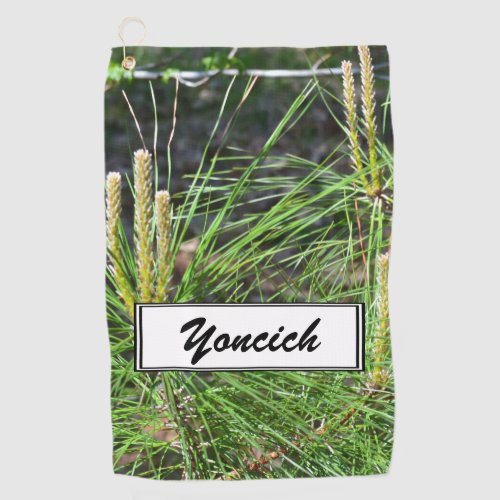 Pine Needles by Kenneth Yoncich Golf Towel