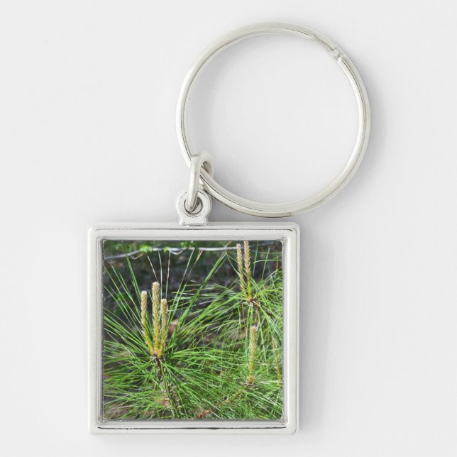 Pine Needles by Kenneth Yoncich Keychain (Front)
