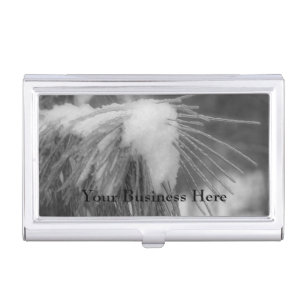Pine Needles In Snow And Ice Nature Case For Business Cards