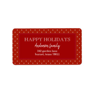 Pine Pattern Return Address Label