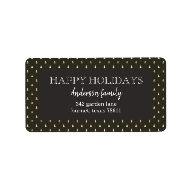 Pine Pattern Return Address Label (Front)
