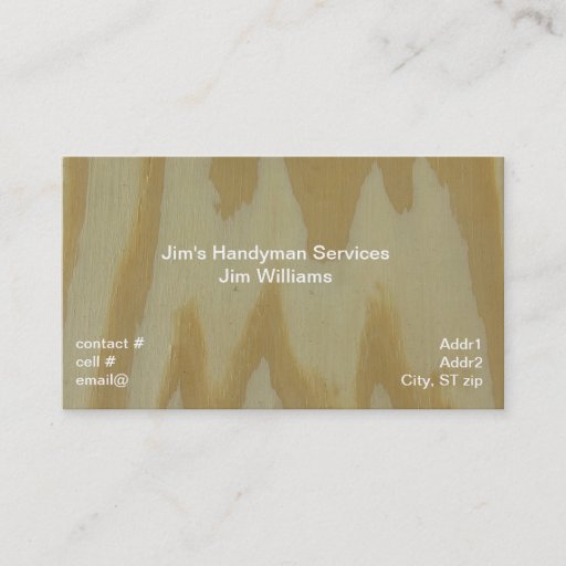 Customizable Pine plywood business card