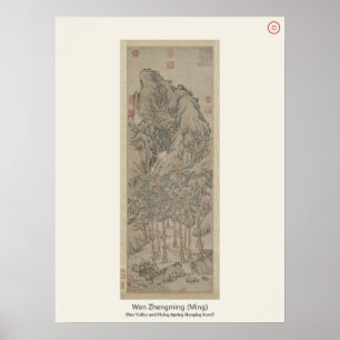 Pine Ravine and Flying Spring - Wen Zhengming Poster