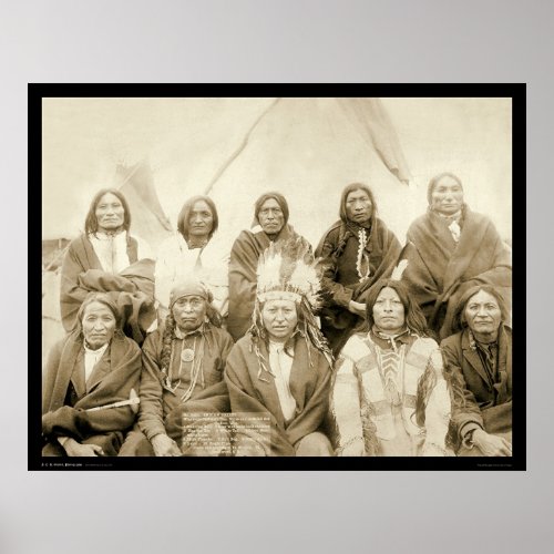Pine Ridge Agency Indian Chiefs SD 1891 Poster
