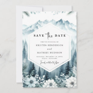 Pine Romance Mountain Wedding Save The Date