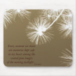 Pine Shadows Gold Artwork by Janz Poetry Mouse Pad