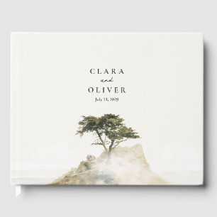 Pine Slate Serif Script Cypress Coast Wedding  Guest Book