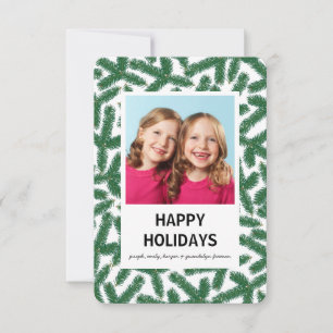 Pine Sprigs - 3x5 Happy Holidays Card