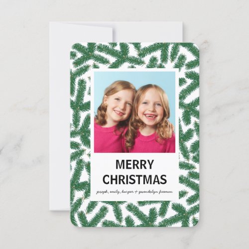 Pine Sprigs _ 3x5 Merry Christmas Card