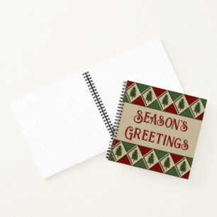 Pine Tree and Harlequin Notebook Journal