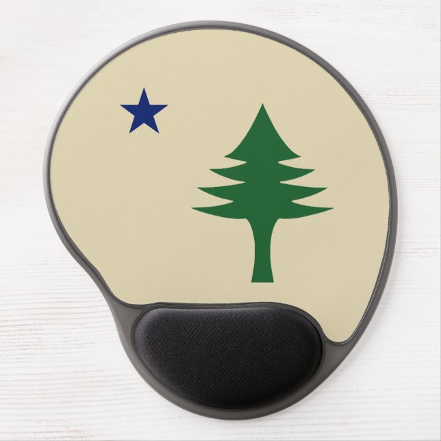 Pine tree and star 1901 flag of Maine State Gel Mouse Pad (Front)