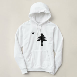Pine tree and star 1901 flag of Maine State Hoodie
