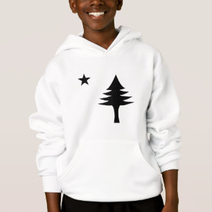 Pine tree and star 1901 flag of Maine State Hoodie
