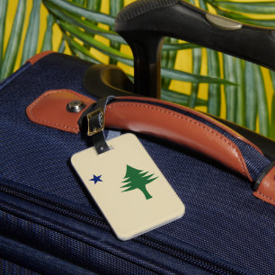 Pine tree and star 1901 flag of Maine State Luggage Tag