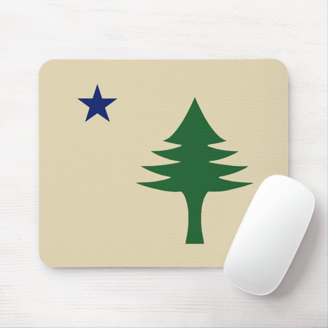 Pine tree and star 1901 flag of Maine State Mouse Pad (With Mouse)