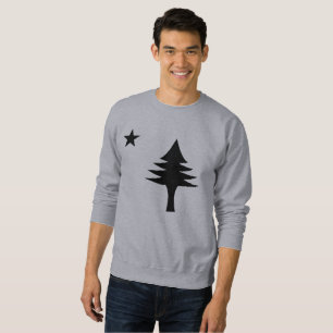 Pine tree and star 1901 flag of Maine State Sweatshirt