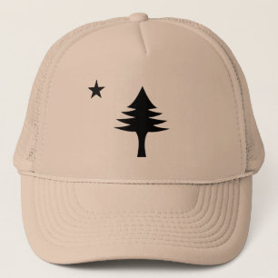 Pine tree and star 1901 flag of Maine State Trucker Hat