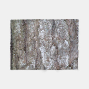 Pine Tree Bark Camo Natural Wood Camouflage Fleece Blanket