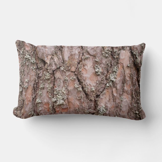 Pine tree bark lumbar pillow (Front)