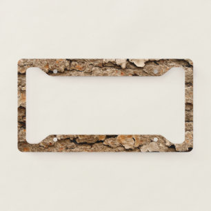 Pine Tree Bark Texture License Plate Frame