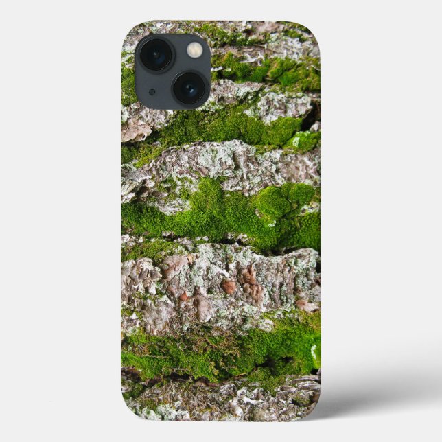 Pine Tree Bark With Moss Case-Mate iPhone Case (Back)