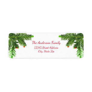 Pine Tree Branch - Return Address Label