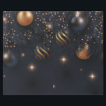 Pine Tree Branches,Christmas Balls Black Wrapping Paper<br><div class="desc">Christmas balls,  and pine tree branches with Christmas balls on black  background.</div>
