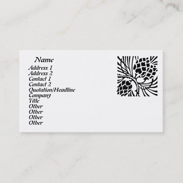 Pine Tree Business Card (Front)