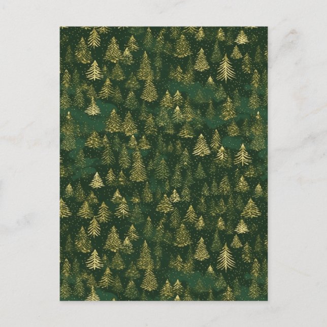 Pine Tree Chiyogami  Postcard (Front)