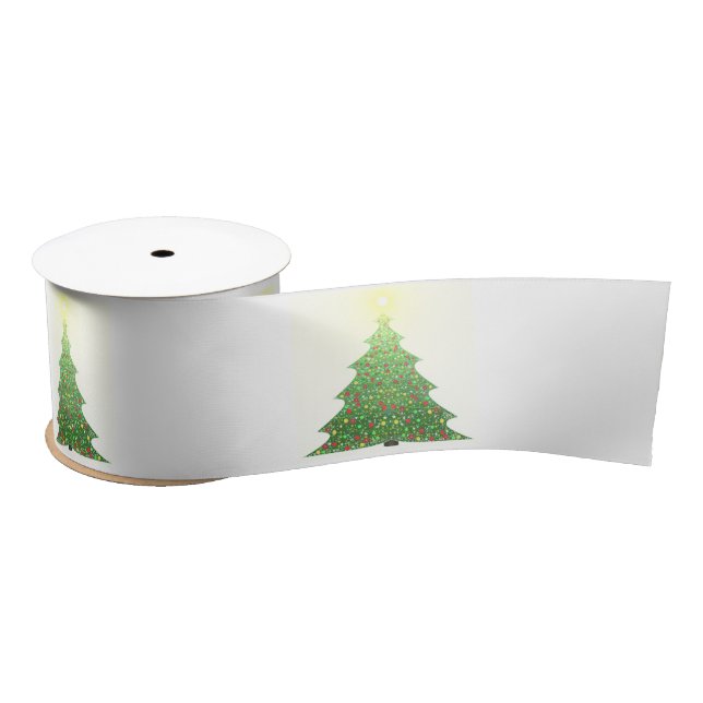 Pine Tree Christmas Balls,Star Satin Ribbon (Spool)