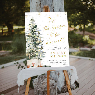 Pine Tree Christmas Bridal Shower Foam Board