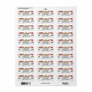 Pine Tree Christmas Holiday Label