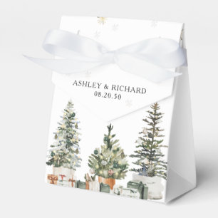 Pine Tree Christmas Wedding Favor Box