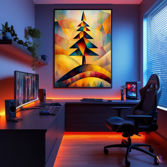 Pine Tree - Cubist Minimalist Masterpiece Inspired Poster (Creator Uploaded)