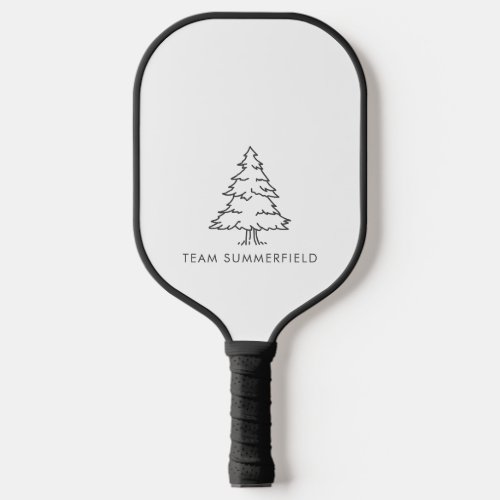 Pine Tree Family Name Plaid Rustic Pickleball Paddle