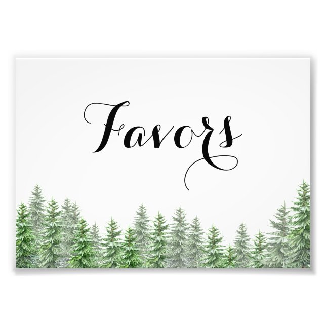 Pine Tree Favors Print (Front)