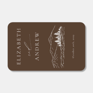 Pine Tree Forest Rustic Mountains Wedding Matchboxes