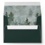 Pine Tree Forest Rustic Watercolor Themed Wedding Envelope